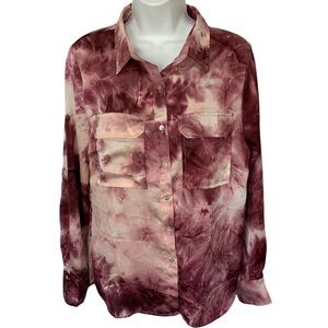 Love Tree Top Satiny Tie Dye NWT